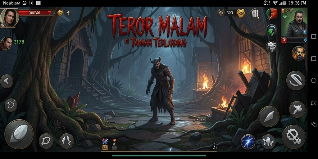 Screenshot gameplay 3178 dengan suasana mencekam dan makhluk menyeramkan.
