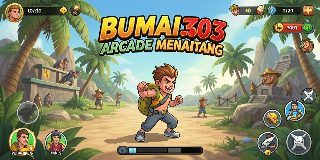 Tampilan gameplay serba cepat dalam BUMI303 yang penuh tantangan.