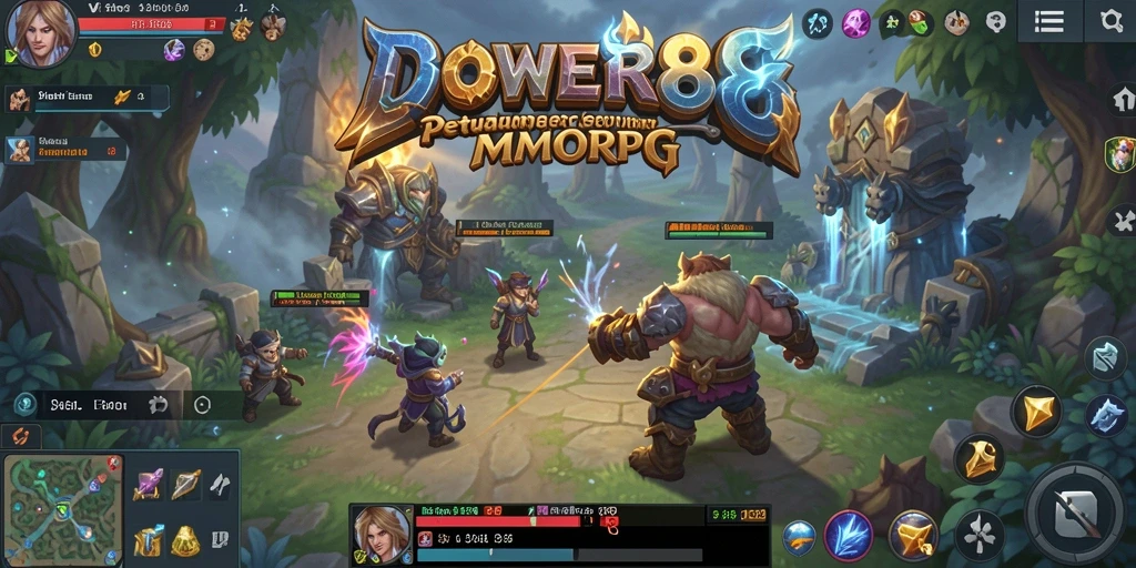 Tampilan gameplay DOWER88 dengan pertarungan seru dan grafis menawan.