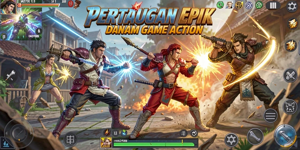 Screenshot utama HAO788 menunjukkan suasana pertarungan yang mendebarkan.
