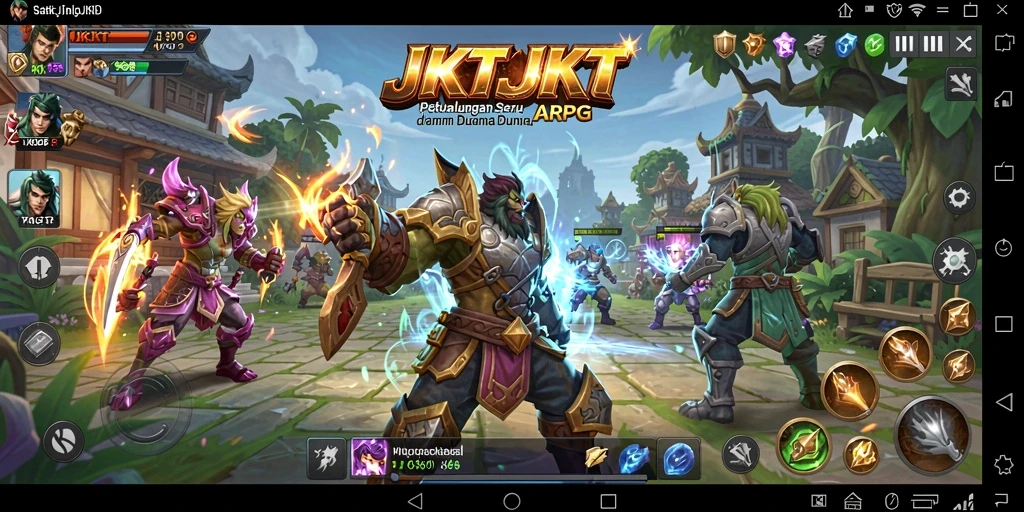 Tampilan gameplay JKTJKT yang penuh aksi dan petualangan.