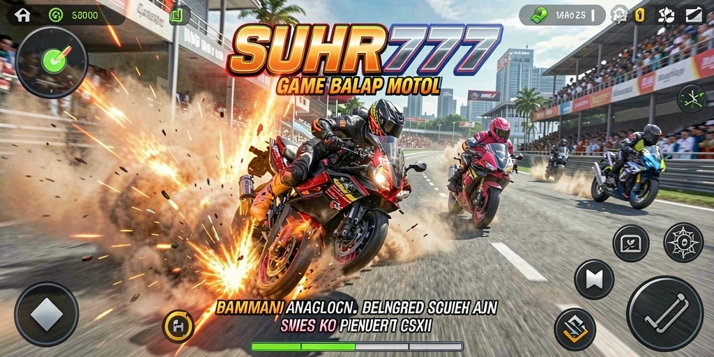 Gameplay menantang di trek balap motor yang mendebarkan.