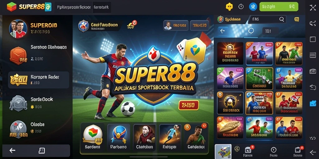 Tampilan screenshot utama dari gameplay taruhan olahraga di SUPER88.