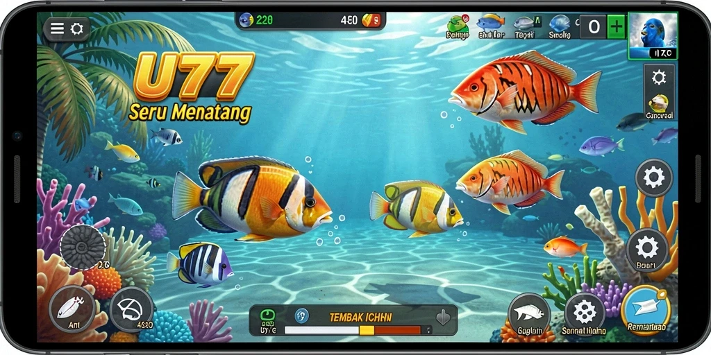 Gameplay seru menembak ikan di UT77.