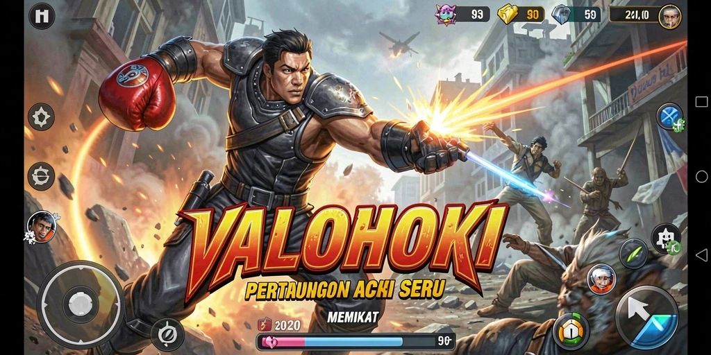 Tangkapan layar permainan VALOHOKI menampilkan momen aksi mendebarkan.